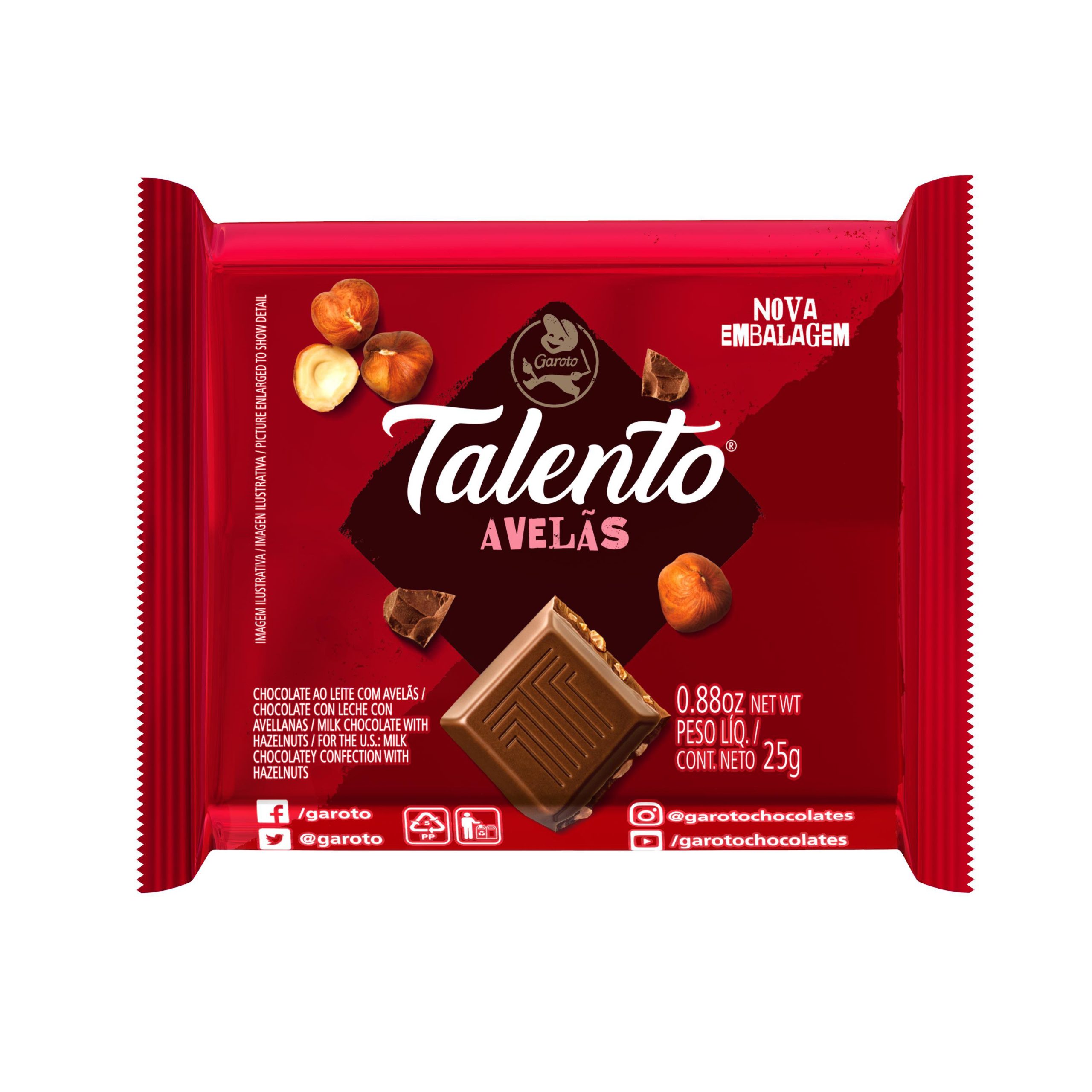 Talento Milk Chocolate hazelnut tableta 25g