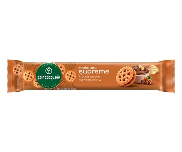GALLETA RELLENA SUPREME CHOCOLATE CON AVELANA 80GRS (X30)